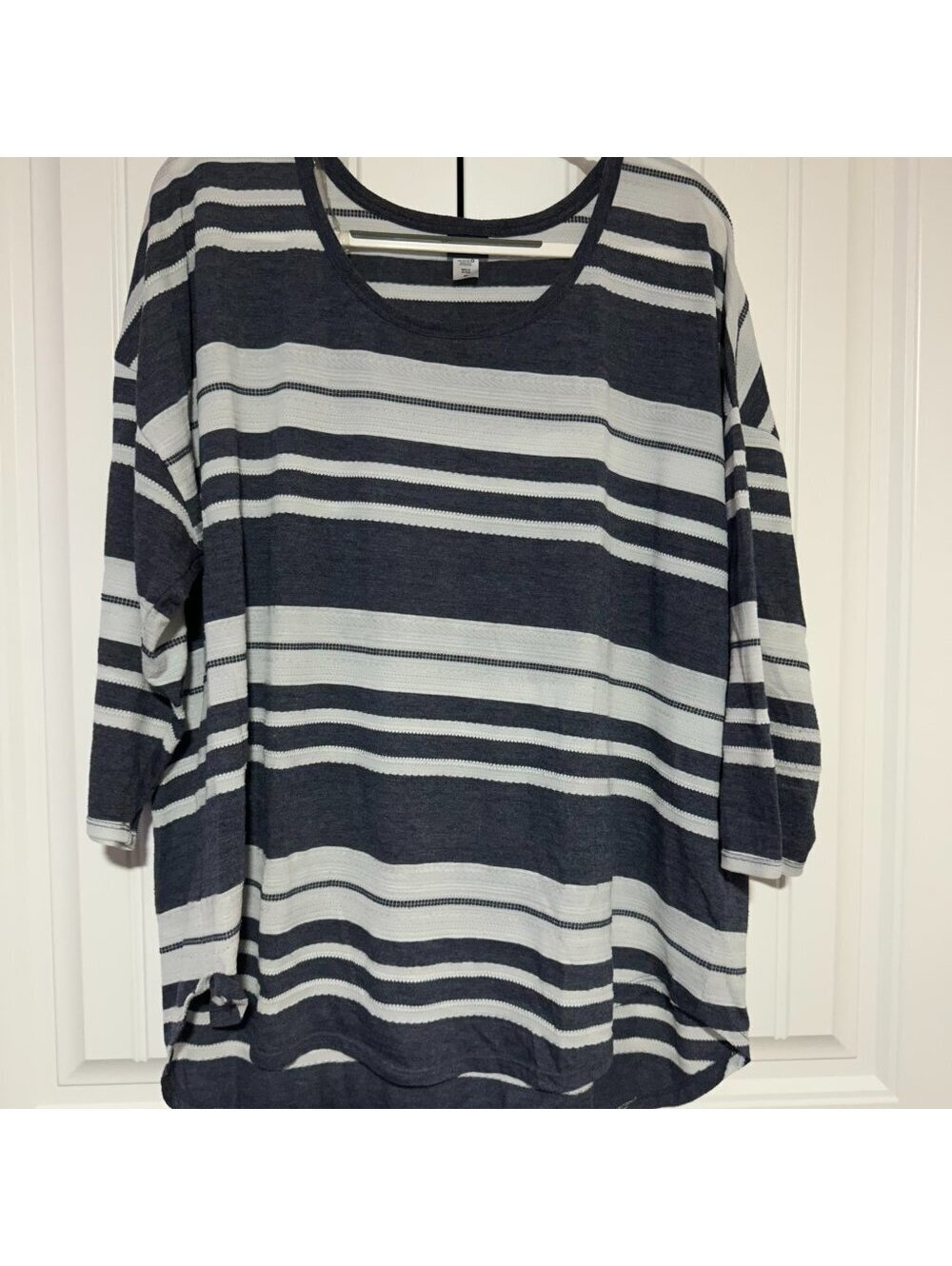 Basic Editions 2x Striped 3/4 sleeve shirt